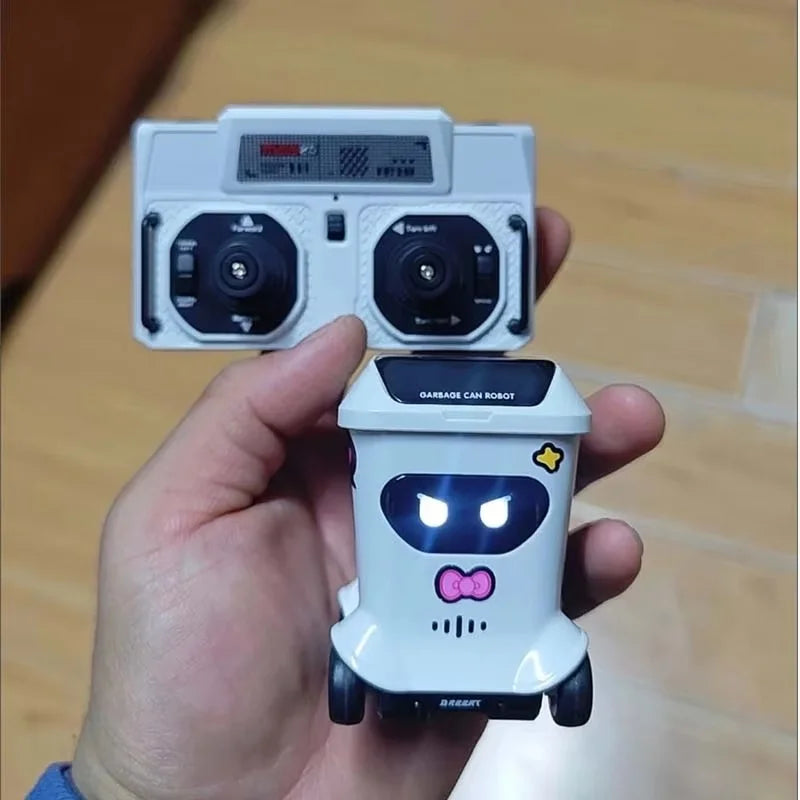 RC Toy Mini Remote Control Trash Fully Proportional Control Remote Car 360 ° U-Turn Desktop Creative Toy Ornament Holiday Gift
