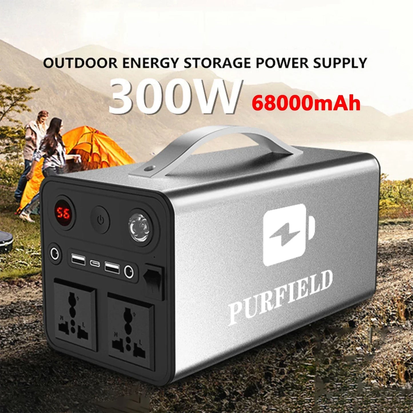 90000Mah 300W Portable Power Station 45000Mah 180W Outdoor Emergency Power Supply Power Bank Generator DC Output Battery Charger