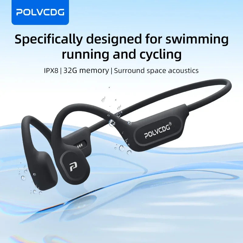 X9 Bone Conduction Earphones 32G IPX8 Waterproof Open Design for Swimming Running Cycling Hanging Earphones