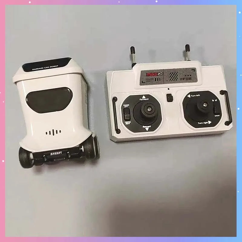 RC Toy Mini Remote Control Trash Fully Proportional Control Remote Car 360 ° U-Turn Desktop Creative Toy Ornament Holiday Gift